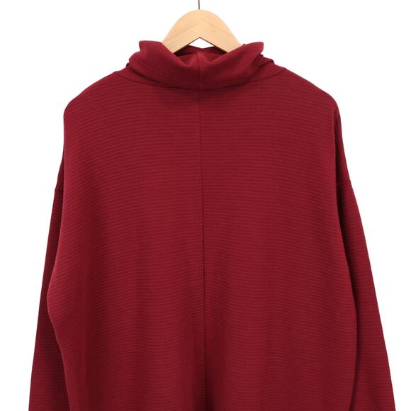 NWT Lane Bryant Ribbed Long Sleeve Turtleneck Top In Cabaret Wine Size 14/16 - Picture 7 of 12